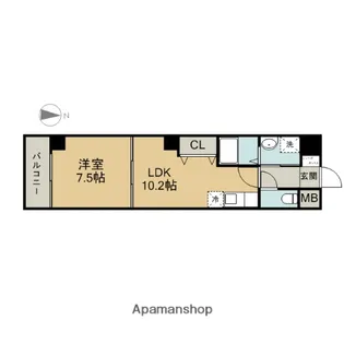 マルティーノ新栄【9階】の間取り