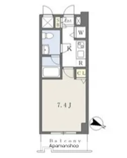 カレント新栄【8階】の間取り