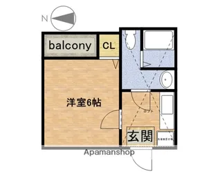 エスポワール六番町【2階】の間取り