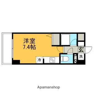 1Rの間取り画像