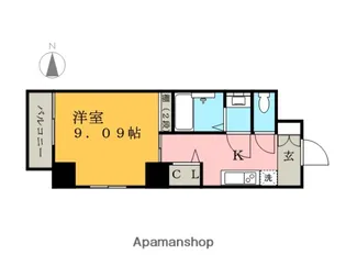 ゴルトベルク【9階】の間取り
