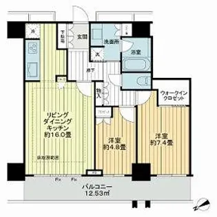 ヴィークタワー名古屋東別院【14階】の間取り