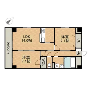 S−FORT鶴舞MARKS【11階】の間取り
