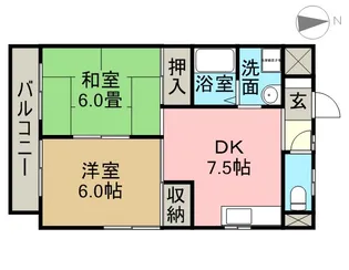 山田ハイツ【4階】の間取り