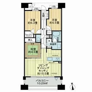 ライオンズガーデン千種アーススクエア【5階】の間取り