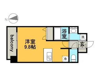 1Kの間取り画像