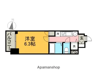 ライジングコート瑞穂通【3階】の間取り