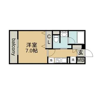 フレールコート東別院【0705号室】の間取り
