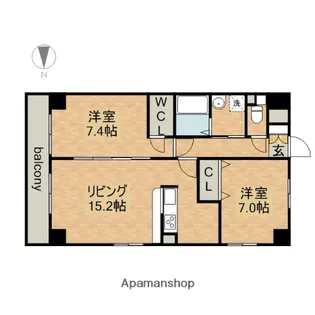 LIVEFLAT上前津(旧GRANDUKE上前津)【6階】の間取り