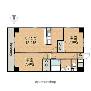 LIVEFLAT上前津(旧GRANDUKE上前津)【4階】の間取り
