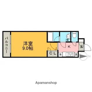 フローラル東別院【9階】の間取り