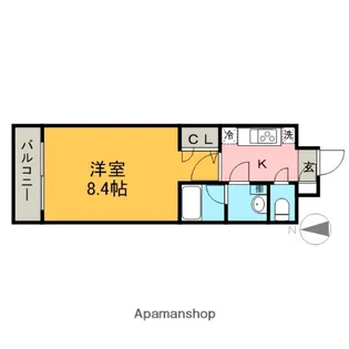 フローラル東別院【6階】の間取り