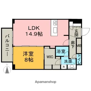 グラヴィス鶴舞【9階】の間取り