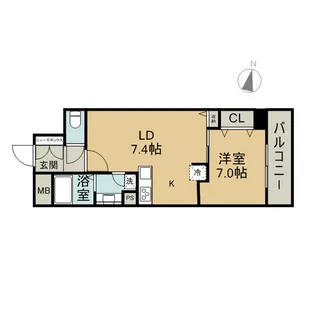 カスタリア新栄Ⅱ【0602号室】の間取り