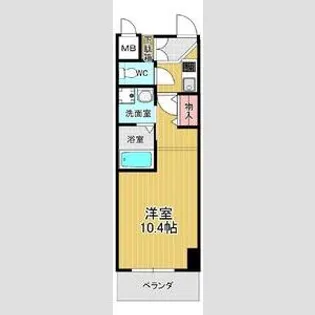 サウス名駅【13階】の間取り