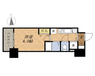 プレサンスSAKAEリバースタイル【0602号室】の間取り
