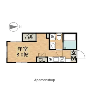 Casa Avenue Tsurumai【4階】の間取り