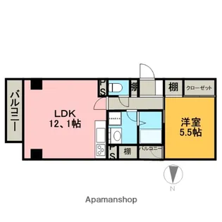 ビジャ松原(VILLA MATSUBALLA)【4階】の間取り