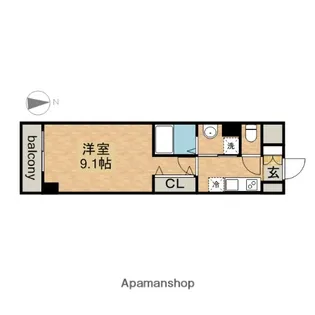 パークフラッツ新栄(旧:ラフィット新栄)【5階】の間取り