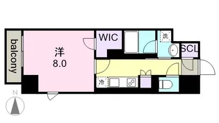 パークアクシス名駅南グランデ【5階】の間取り