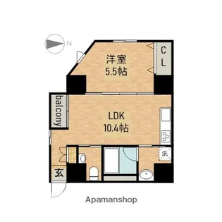 HONNMACHI BOX24【7階】の間取り