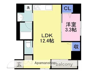 HONNMACHI BOX24【3階】の間取り