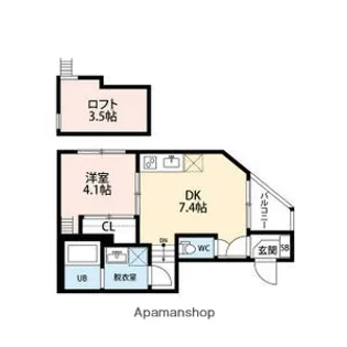ディアコート日比野【2階】の間取り