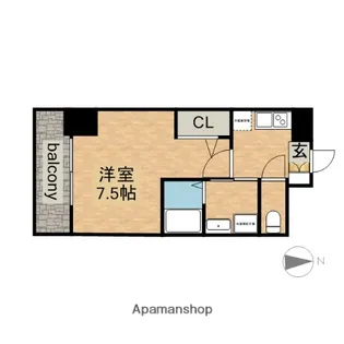 パルティール新栄【6階】の間取り
