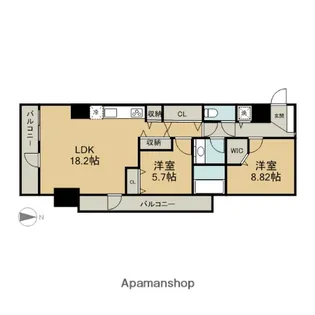 AREX丸の内【12階】の間取り