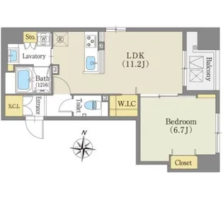 ルーエ錦【5階】の間取り