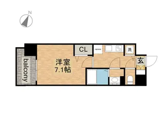 プレサンス大須観音【0705号室】の間取り