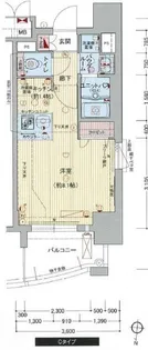 プレサンス泉アーバンゲート【0603号室】の間取り