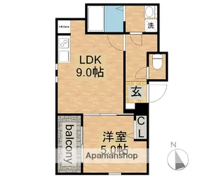 MOVE山王 WEST【2階】の間取り