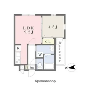MOVE山王 WEST【3階】の間取り
