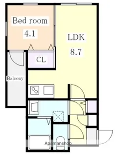 MOVE山王WEST【1階】の間取り
