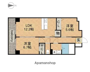 S-FORT鶴舞reale【6階】の間取り