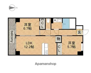 S-FORT鶴舞reale(リアーレ)【4階】の間取り