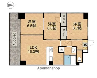 S-FORT鶴舞reale【3階】の間取り