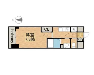 プレサンスジェネ丸の内【0409号室】の間取り