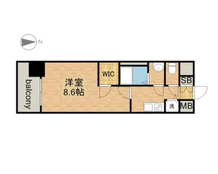 プレサンスジェネ丸の内【0601号室】の間取り