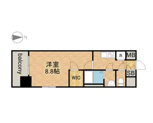 プレサンスジェネ丸の内【0707号室】の間取り