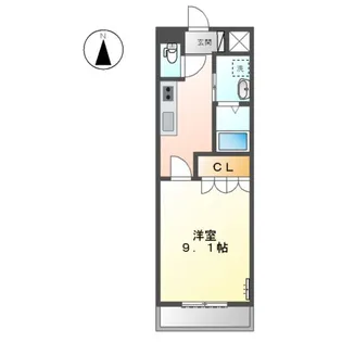 ルーエンハイム切戸【2階】の間取り