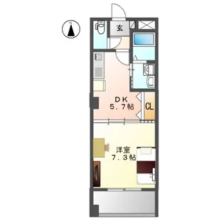 リバパレス鶴舞【9階】の間取り