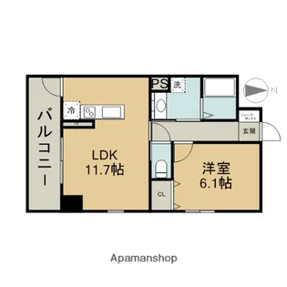 ロイヤル山王【2階】の間取り