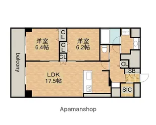 グランルクレ新栄ウエスト【10階】の間取り