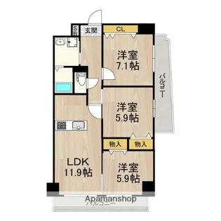インプルーブ金山【3階】の間取り