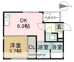 ハーモニーテラス六番【3階】の間取り