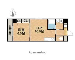 D&Designレジデンス鶴舞【7階】の間取り