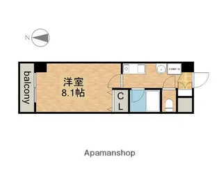 ヒルズ新栄3号館【10階】の間取り