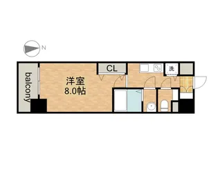 プレサンス新栄町ギャラント【8階】の間取り